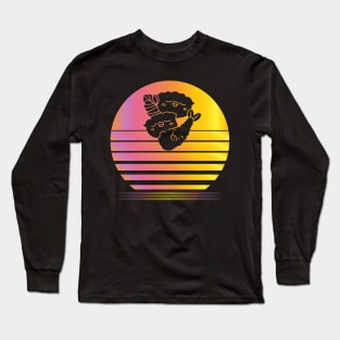 Sushi Go Synthwave - Board Game Inspired Graphic - Tabletop Gaming  - BGG Long Sleeve T-Shirt